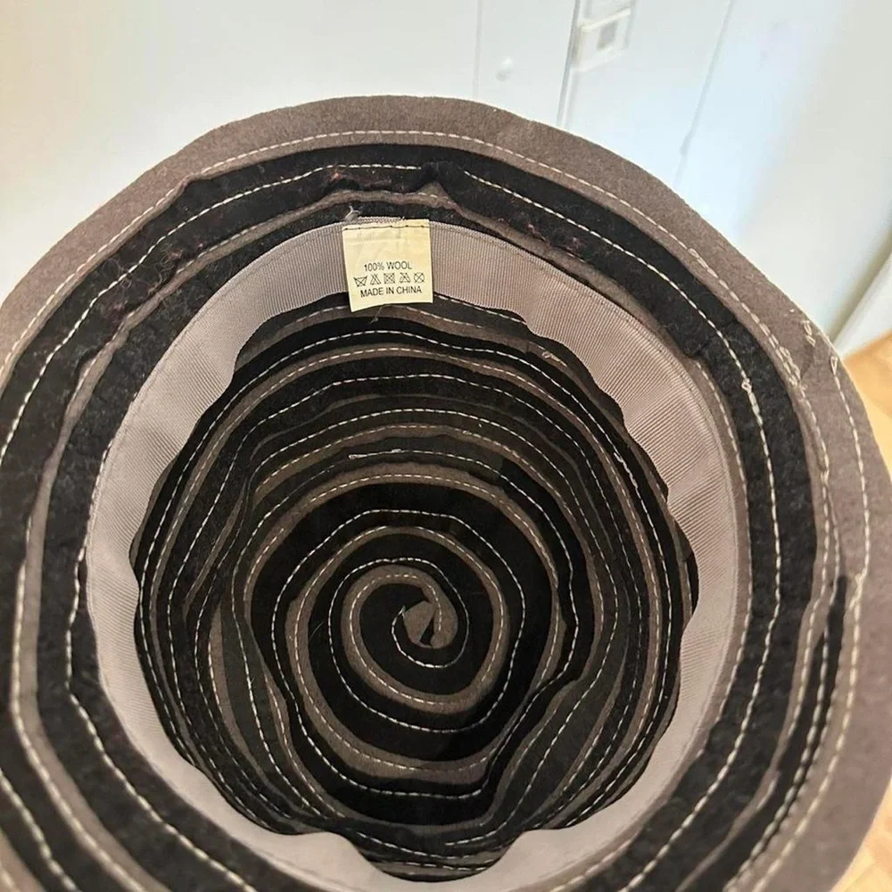 Stylish Black and Gray Striped Women's Hat